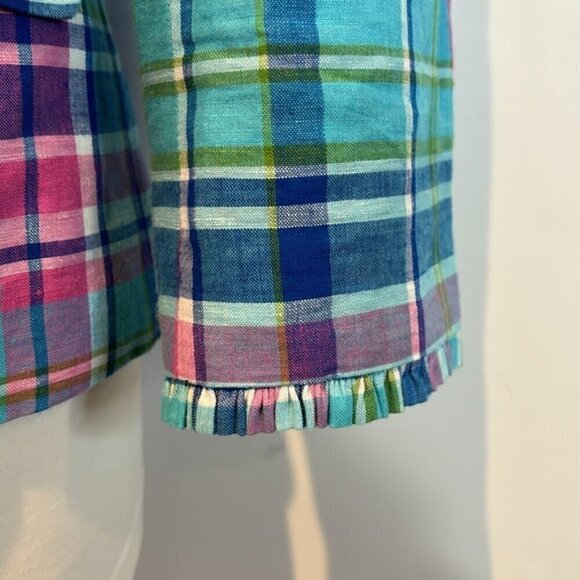 Talbots MADRAS Sunshine Blazer Double-Button Size 6 - Picture 7 of 14